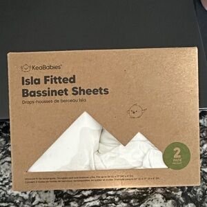 NWT KeaBabies Isla Fitted Bassinet Sheets - 2 Pack
